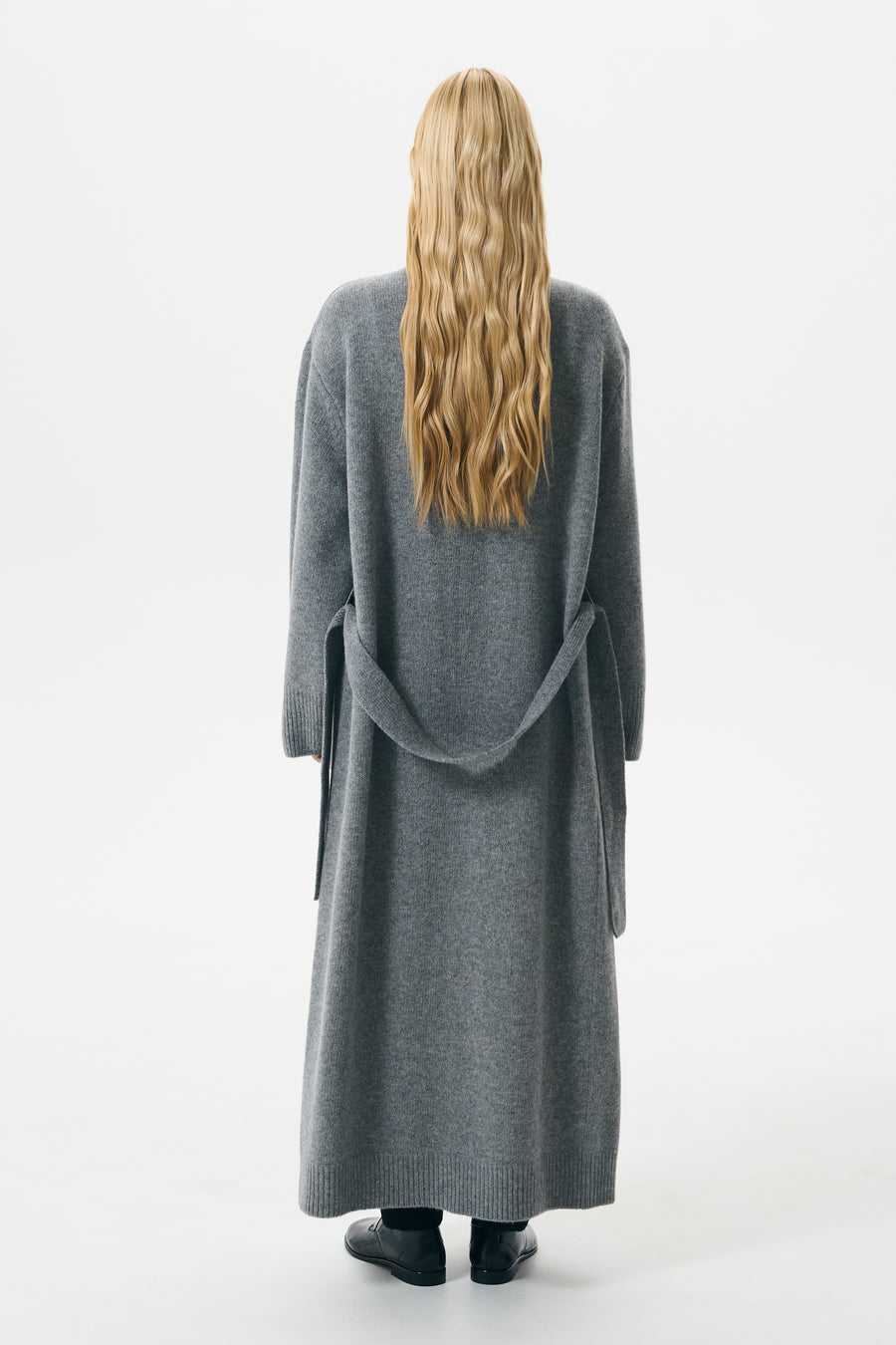 SIGNATURE CARDIGAN LONG | STONE GREY
