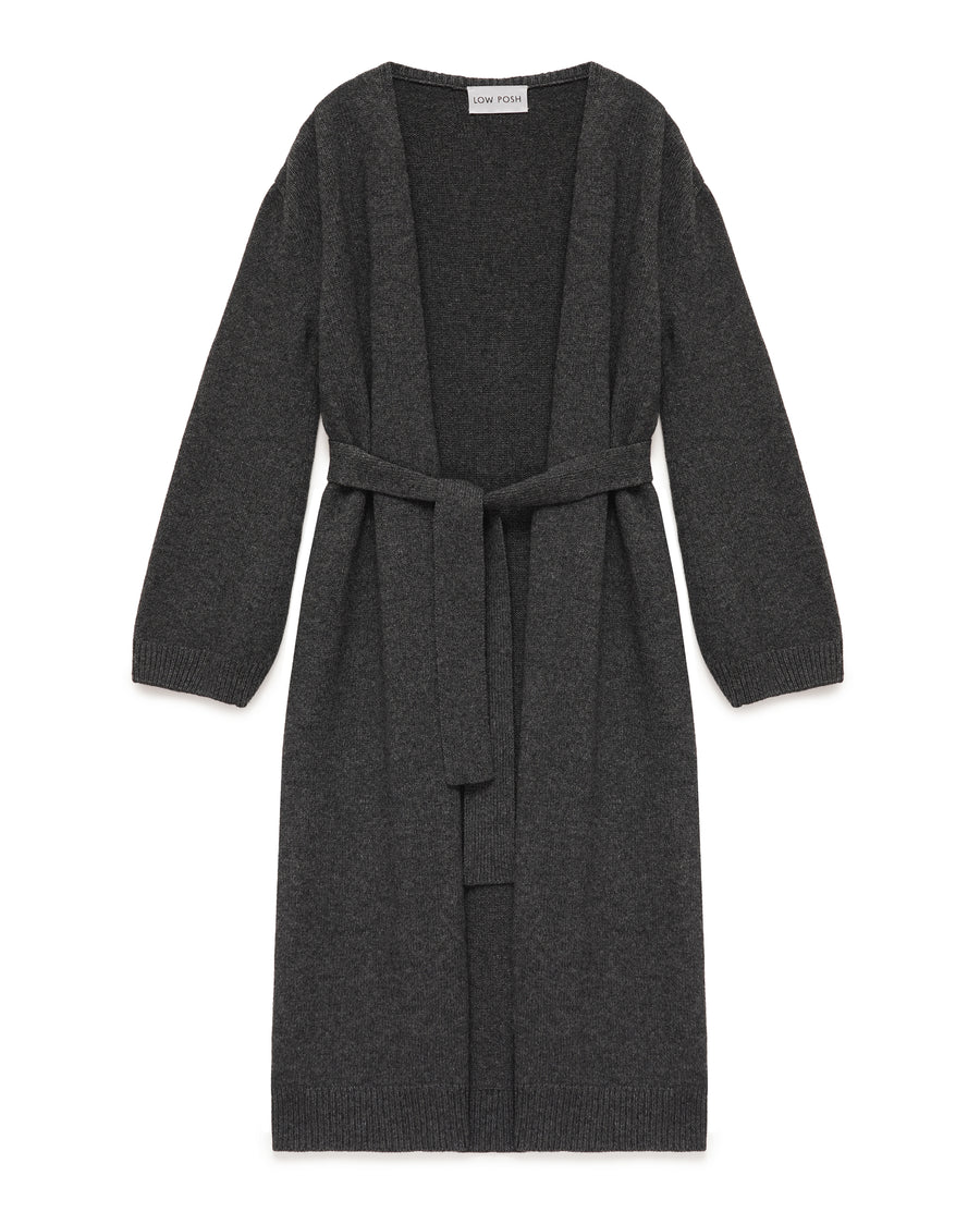 Cardigan Long Coat Dark Grey