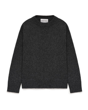 Relaxed Basic Sweater Dark Grey