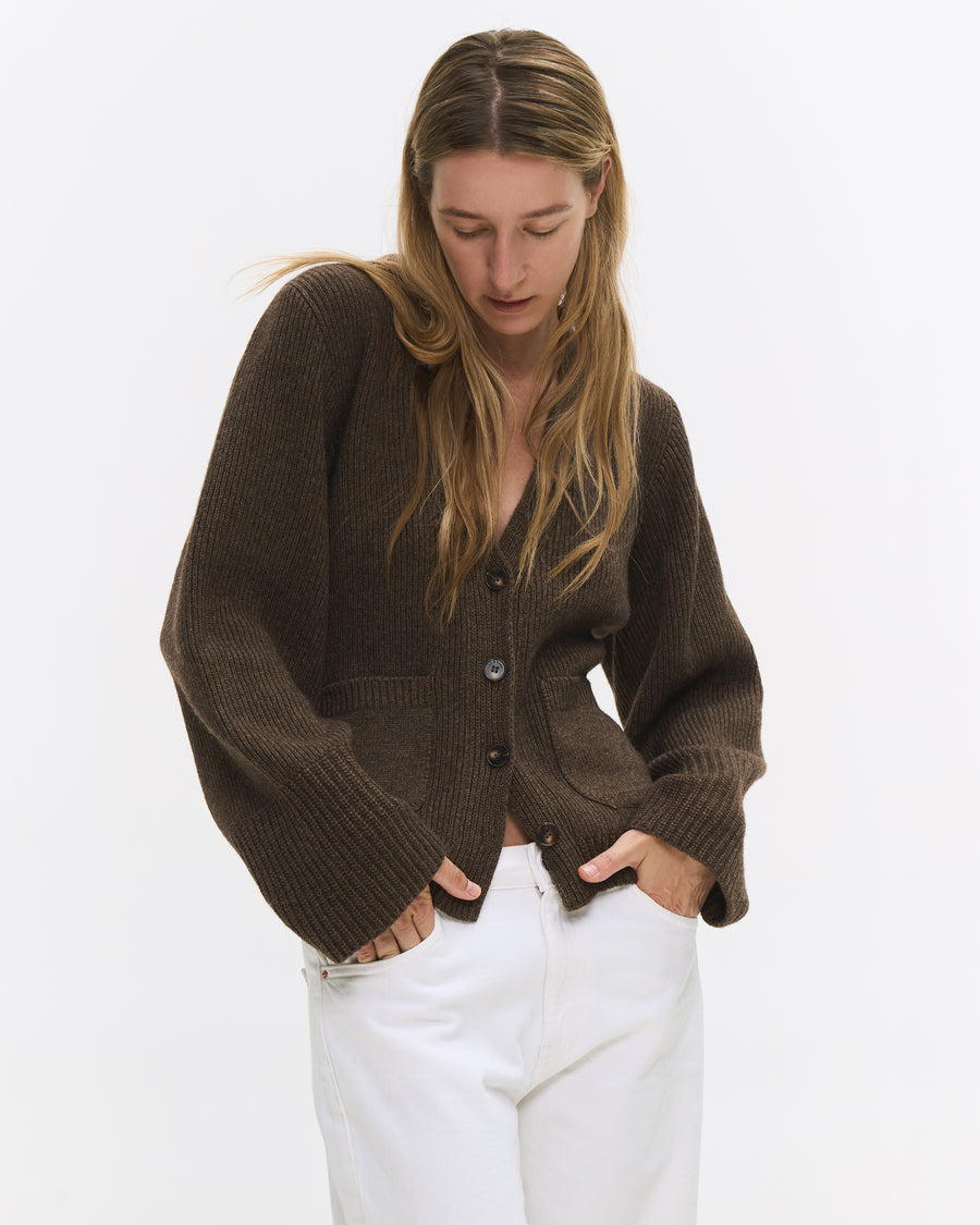 Iconic Cardigan Forest Brown