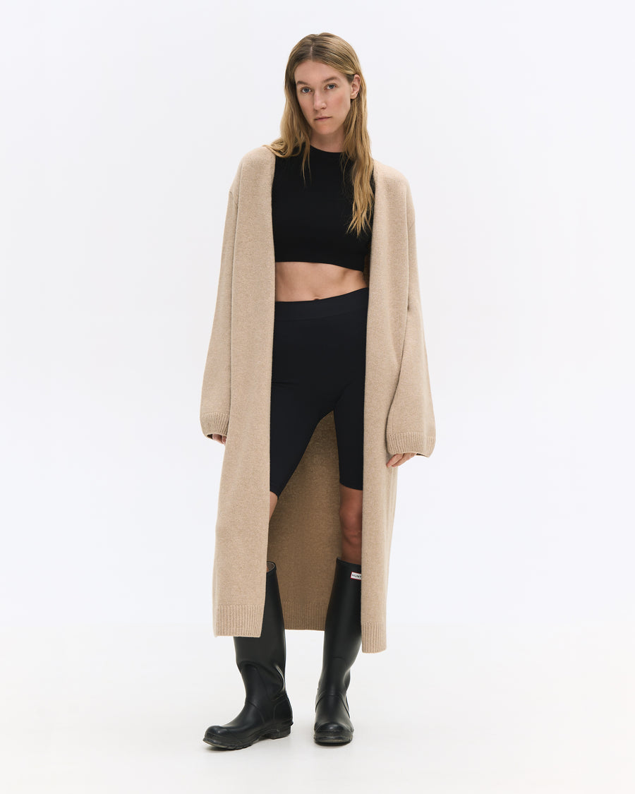 Cardigan Long Coat Light Beige